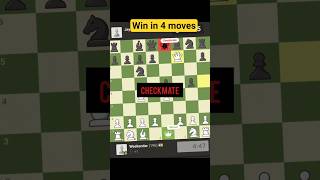 4 Moves &amp; Checkmate ! #subscribe  #gameover #moves #youtubeshorts #checkmate #games #warzone #win