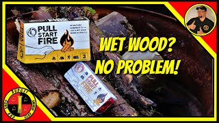Pull Start Fire Starter- Wet Wood? No Problem