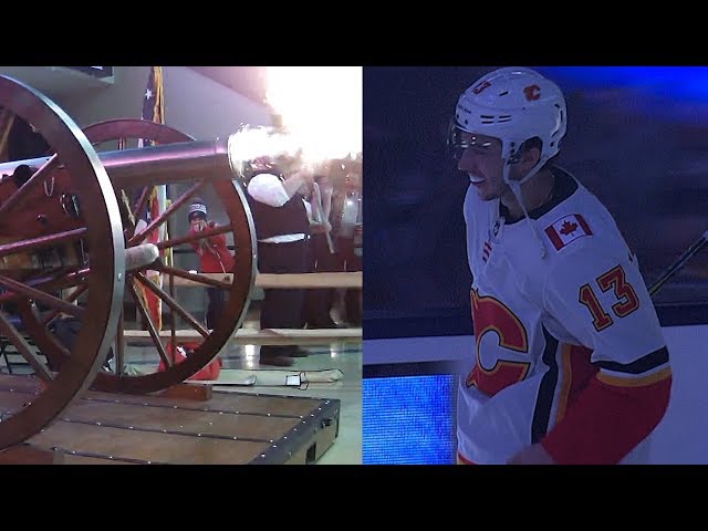 Blue Jackets employee hilariously reacts to cannon firing