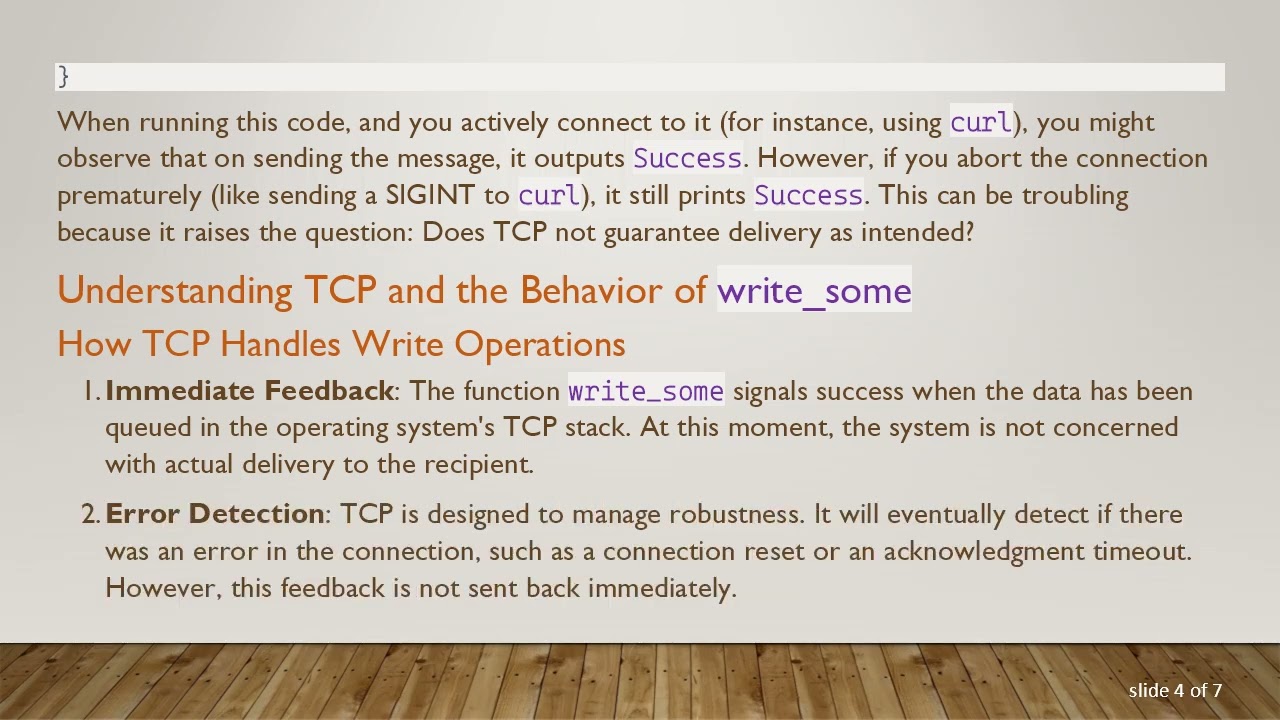 Understanding Success Responses in asio::ip::tcp::socket::write_some: Why Does It Happen?