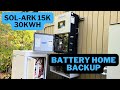 Solar battery backup for home solark 15k with stackrack batteries