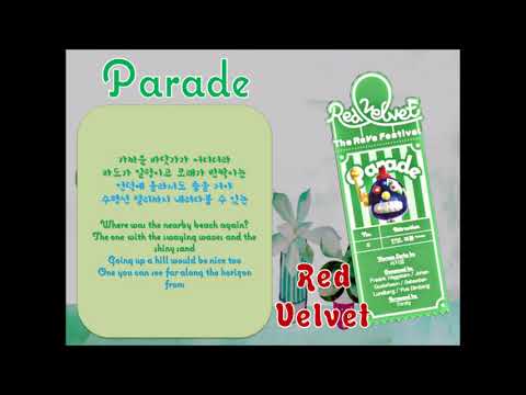 red velvet // parade lyrics (레드벨벳 안녕, 여름 가사)