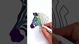 Rainbow Zebra Coloring