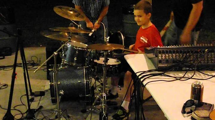 DJ trying out the drums for the first time