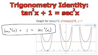 Trigonometry Identity Tan 2 X 1 Sec 2 X Youtube Trigonometry Identity Tan 2 X 1 Sec 2 X Youtube