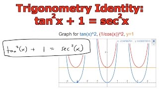 Trigonometry Identity Tan 2 X 1 Sec 2 X Youtube