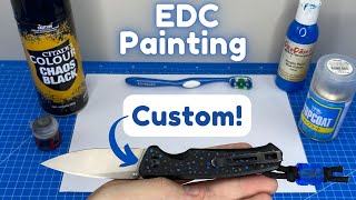 ? How To Paint Custom EDC Knife Scales ?