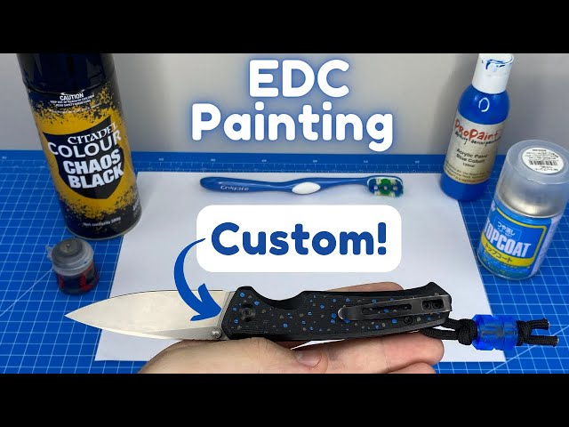 🎨 How To Paint Custom EDC Knife Scales 🔪 