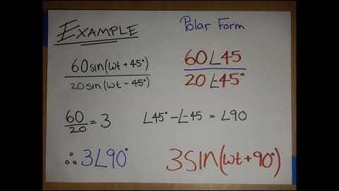 Polar/rectangular representation of a sine wave