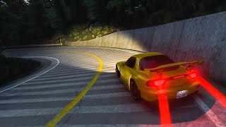 Drifting down Mt. Akagi in a FD RX-7 (Initial Unity)