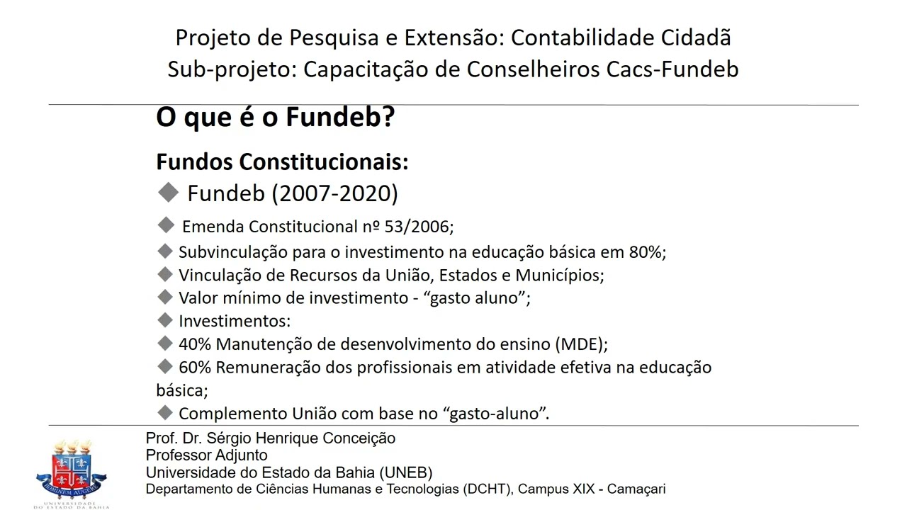 Curso Capacitação para Conselhos do FUNDEB