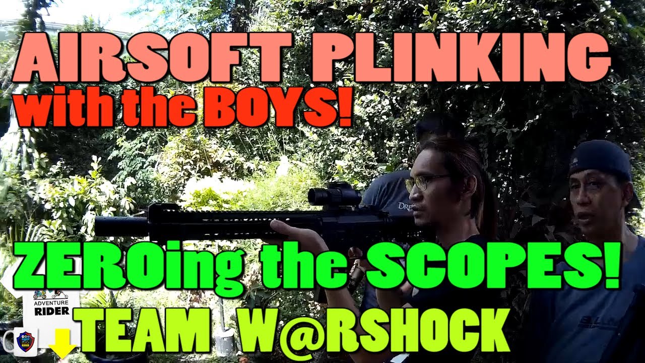 AIRSOFT PLINKING with the BOYS! ZEROing the SCOPES! TEAM WRSHOCK