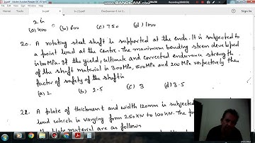 Variable stresses in machine parts (Q20)( Machine design Gate Practice Questions)