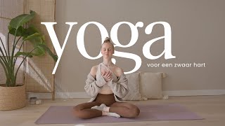 YOGA VOOR EEN ZWAAR HART 🤎 | yin restorative yoga practice