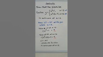 How to show that a piecewise function is continuous at the join (precondition for differentiability)