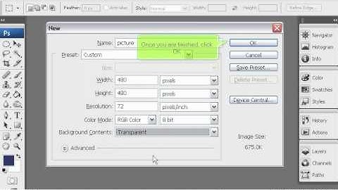 How to create a new document in PhotoShop - Adobe Photoshop Tutorials