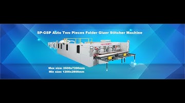 jumbo two pieces automatic folder gluer and stitcher machine