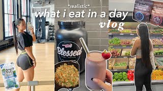 *realistic* what i eat in a day: simple and easy meals, my glute workout, & more!