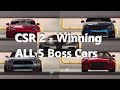 Csr 2  winning all 5 boss cars t1t5