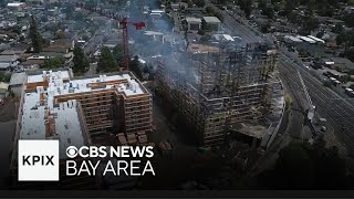 Fire at Redwood City housing construction site contained to single part of project Fire at Redwood City housing construction site contained to single part of project