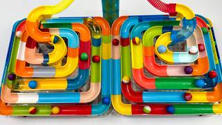 ⚡ LEFT Track vs RIGHT Track — Which Side is FASTER?! Epic Dual Marble Run! 🌈