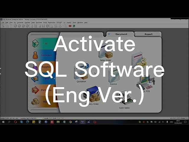 Activate SQL Software (English Ver.) | SQL Software