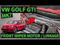 VW GOLF MK7 - How To Remove Front Wiper Motor &amp; Linkage Assembly Wiper Arms Blades Removal