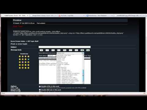 Guild Launch BB Code Usage