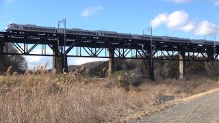 東北本線 黒川橋りょう Ｅ６５７系Ｋ５編成 ＫＹ出場通過 2022.03.15