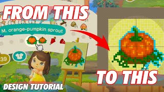 HOW TO DRAW YOUR OWN CUSTOM DESIGNS IN ANIMAL CROSSING: NEW HORIZONS | PUMPKIN EDITION screenshot 1