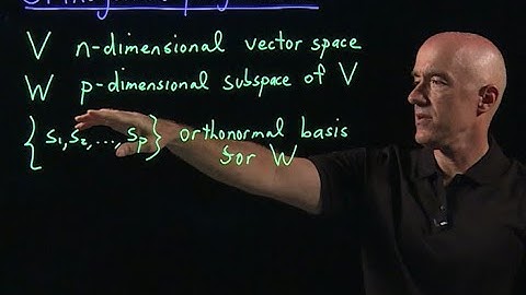 Orthogonal projection of a vector | Lecture 25 | Matrix Algebra for Engineers