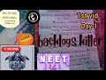 backlogs killer||neet 2026||day 1||1st vid||October plan||pw||Arjuna||arjuna2.o