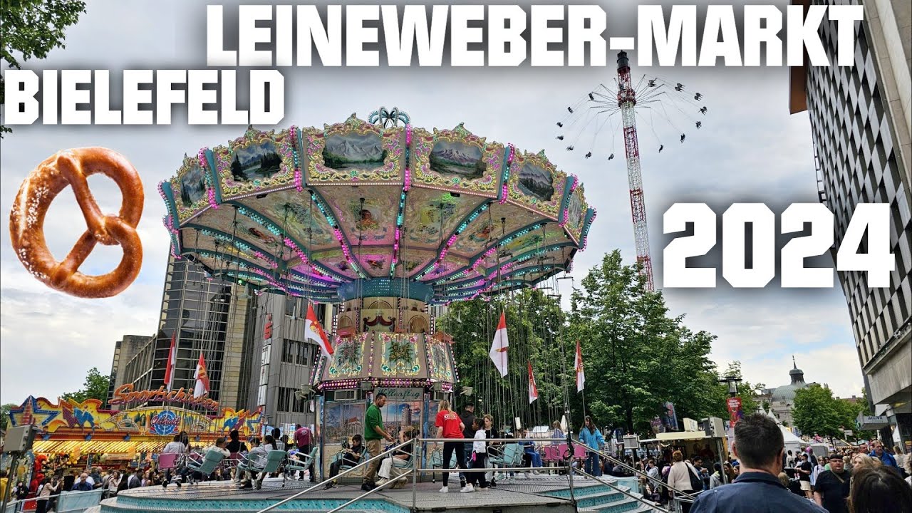 Leineweber-Markt in Bielefeld 2024 ► Kirmes Fahrgeschäfte Mix │MGX
