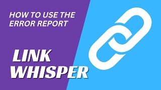 How to Use the Error Report in Link Whisper