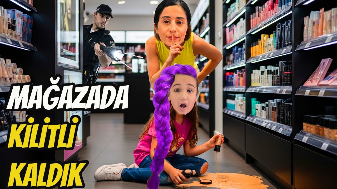 MAĞAZADA KİLİTLİ KALINCA NELER YAPTIK 24 SAAT CHALLENGE ESRA NİL