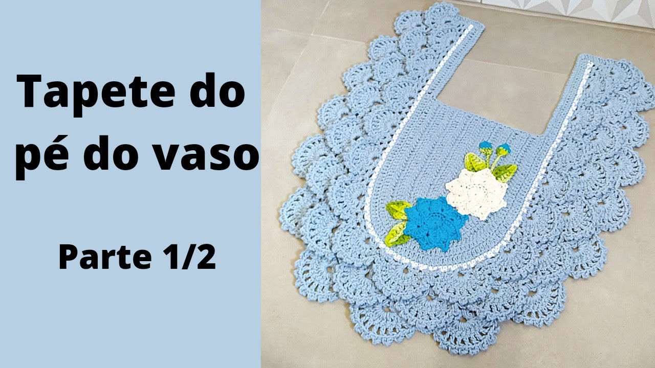 JOGO DE BANHEIRO RENDADO-atualizado-Tapete do pé do vaso 1/2