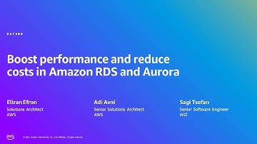 AWS Summit Tel Aviv 2024 - Boost performance and reduce costs in Amazon RDS and Aurora (DAT308)