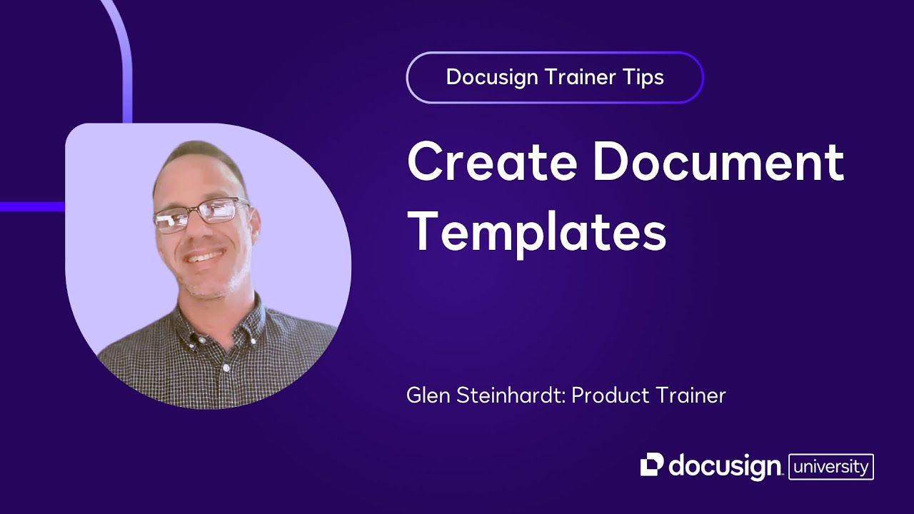 Docusign Trainer Tips: Create Document Templates - YouTube