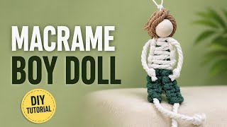 Macrame Doll Tutorial | Easy Macrame Boy Doll Step by Step for Beginners