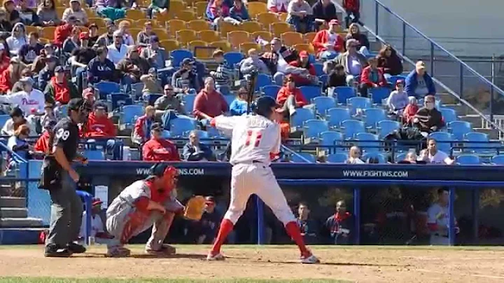 Phillies Prospect Kelly Dugan Triple 4/6/14 HD