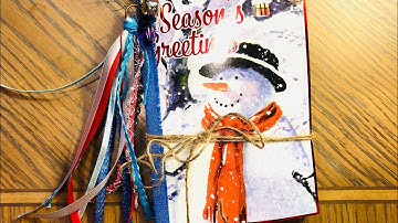 SOLD. Greeting Card Christmas Journal with Tassel - from tutorial