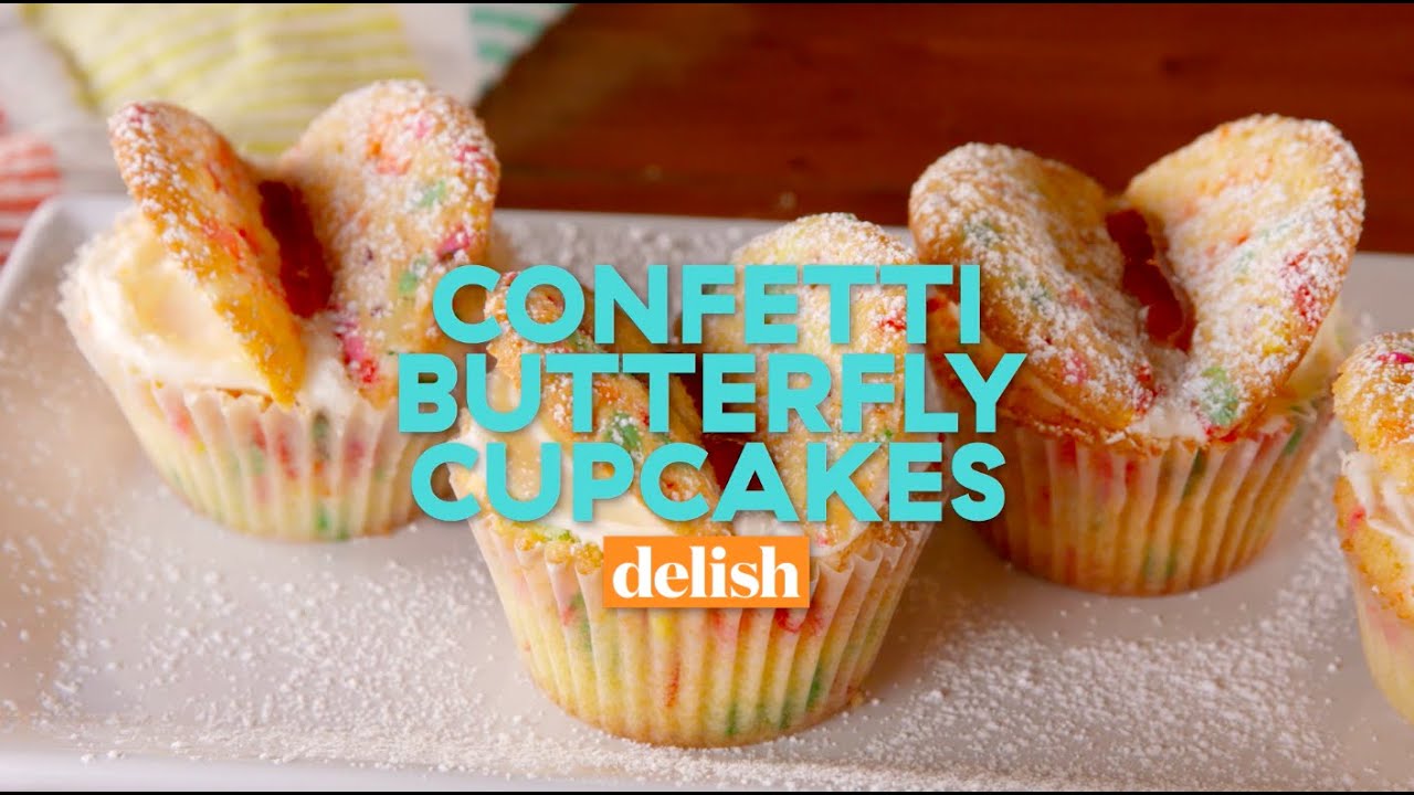 Confetti Butterfly Cake Recipe Delish UK YouTube