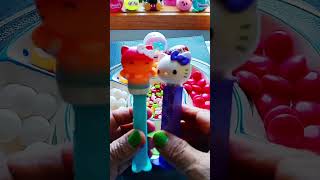 ASMR SATISFYING🌈 TWO TOYS PINK HEAD | PURPLE WITH CANDY INSIDE | MIXED SWEETS PLATTER #shorts #viral