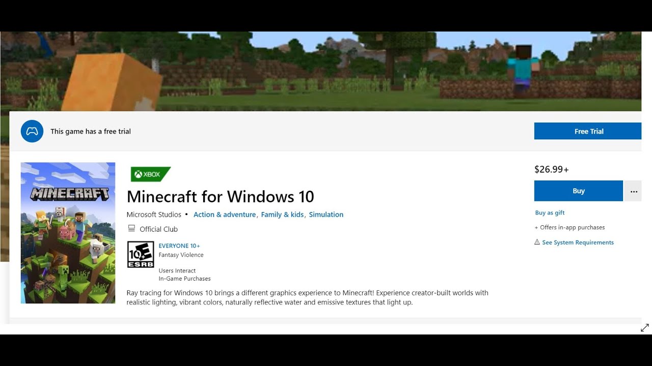 Erro na instalação do Minecraft para Windows 10 e 11. - Microsoft