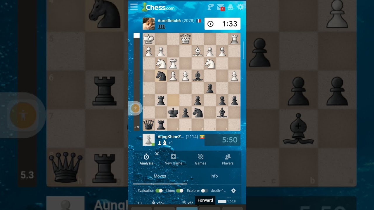 White sacrifice bishop. But black finally sacrifices  Queen. Intense Game.