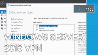 In this video, we go over how to configure windows server 2016 with
vpn access. by installing the remote access role and configuring it
then testing our ...