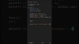 Storage Classes in C