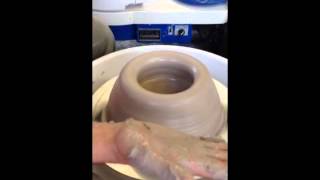 Throwing a 10 lb pot by District Clay's Jon Kerr
