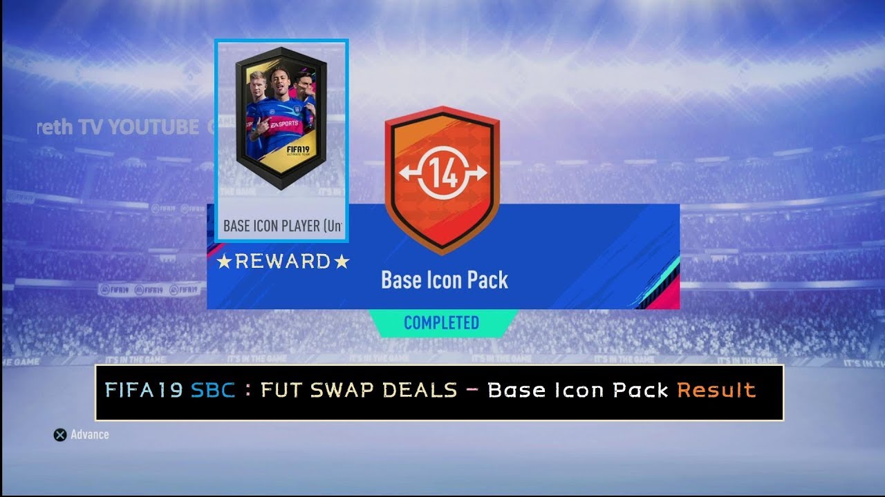 FIFA19 SBC : FUT SWAP DEALS - Base Icon Pack Result