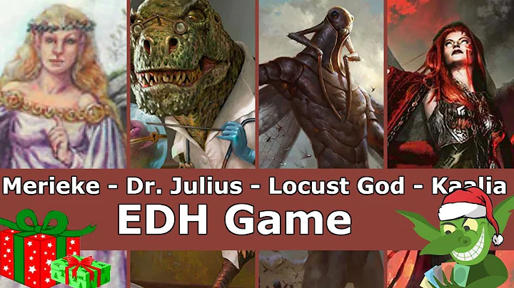 Merieke vs Dr. Julius vs Locust God vs Kaalia EDH / CMDR game play for Magic: The Gathering